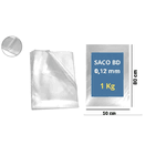SACO PLAST BAIXA DENS 50X80X12 - PCTE 1 KG