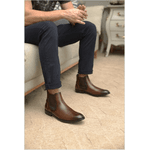 Bota Masculina Berlim Chelsea Couro Havana