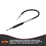Cabo Embreagem Alongado 200mm Maior - Harley Davidson Sportster 1200 Custom Xl Ano 2013 - 2017|1200 Cb Ano 2012 - 2017