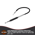 Cabo Embreagem Alongado 400mm Maior - Harley Davidson Sportster Xl 883 n Ano 2010 - 2019 | Xl 1200 X Ano 2014 - 2019 | Xl 1200 CA Ano 2013 - 2017