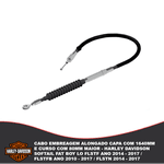 Cabo Embreagem Alongado Capa Com 1640mm e Curso Com 80mm Maior - Harley Davidson Softail Fat Boy Lo Flstf Ano 2014 - 2017