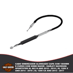 Cabo Embreagem Alongado Capa Com 1800mm e Curso Com 90mm Maior - Harley Davidson Sportster Xl 883 n Ano 2010 - 2019 | Xl 1200 X Ano 2014 - 2019 | Xl 1200 CA Ano 2013 - 2017