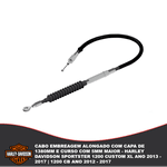 Cabo Embreagem Alongado Com Capa De 1380mm e Curso Com 5mm Maior - Harley Davidson Sportster 1200 Custom Xl Ano 2013 - 2017 | 1200 Cb Ano 2012 - 2017