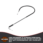 Cabo Acelerador "A" Alongado 250mm maior - Harley Davidson Softail Fat Boy Lo FLSTF Ano 2014 - 2017 | FLSTFB Ano 2010 - 2017 | FLSTN 2014 - 2017