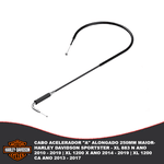 Cabo Acelerador "A" Alongado 250mm - Harley Davidson Sportster Xl 883 N Ano 2010 - 2019 | Xl 1200 X Ano 2014 - 2019 | Xl 1200 Ca Ano 2013 - 2017