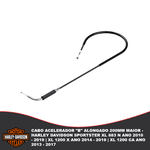 Cabo Acelerador "B" Alongado 200mm maior - Harley Davidson Sportster Xl 883 N Ano 2010 - 2019 | Xl 1200 X Ano 2014 - 2019 | Xl 1200 CA Ano 2013 - 2017