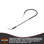 Cabo Acelerador "B" Alongado 400mm Maior E Curso De 112mm- Harley Davidson Sportster Xl 883 N Ano 2010 - 2019 | Xl 1200 X Ano 2014 - 2019 | Xl 1200 CA Ano 2013 - 2017