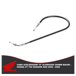 Cabo Acelerador "A" Alongado 250mm Maior – Honda Vt 750 Shadow Ano 2006 - 2008