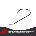 Cabo Acelerador "B" Alongado 200mm Maior – Honda Vt 750 Shadow Ano 2006 - 2008