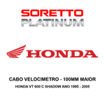 Cabo Velocimetro Alongado 100mm Maior - Honda Vt 600 c Shadow Ano 1995 - 2005