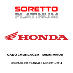 Cabo Embreagem Alongado 50mm Maior - Honda Xl 700 Transalp Ano 2011 - 2014