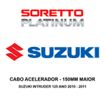 Cabo Acelerador Alongado 150mm Maior - Suzuki Intruder 125 Ano 2010 - 2011