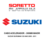 Cabo Acelerador Alongado 300mm Maior - Suzuki Burgman 125 Ano 2006 - 2011