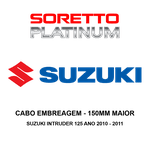 Cabo Embreagem Alongado 150mm Maior - Suzuki Intruder 125 Ano 2010 - 2011