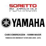 Cabo Embreagem Alongado 100mm Maior - Yamaha Xvs Midnight Star Ano 2009 - 2016