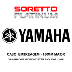 Cabo Embreagem Alongado 150mm Maior - Yamaha Xvs Midnight Star Ano 2009 - 2016