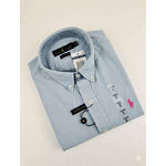 Camisa Social Manga Curta Ralph Lauren - Azul claro