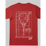 Camiseta Lacoste Estampada nas Costas - VERMELHO