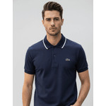 Gola Polo Lacoste Diferenciada Importada - Marinho com Detalhe Branco na Gola 