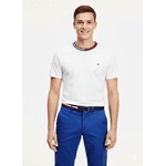 Camiseta Tommy Hilfiger Gola Diferenciada - Branca
