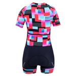 Macaquinho Manga Curta Marcio May Slim Fit Colorfull Geometric 
