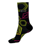 Meia Marcio May Sports Black Geometric