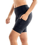 Bermuda Rh Feminina Cos Largo Preto