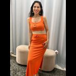Conjunto Canelado Clara Orange