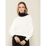 Blusa Ampla Canelada Biamar Branca