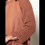 Blusa Moletom c/ Tricot Biamar - Mocha Mousse