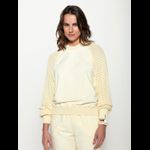 Blusa Moletom c/ Tricot Biamar - Manteiga