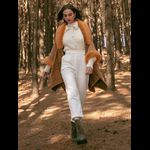 Calça Alfaiataria Forrada Bege