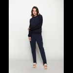 Calça Moletom Detalhe Canelado Biamar - Meia Noite