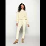  Calça Moletom Detalhe Canelado Biamar - Manteiga