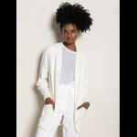 Casaco Alongado Fio Pluma Abenção Branco