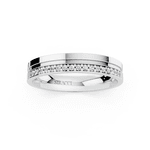 Par de Alianças Fiore em Prata 950 com Moissanite - 4mm