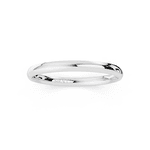 Par de Alianças Tradicional Slim em Prata 950 - 2mm