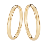 Par de Alianças Tradicional Slim em Ouro Amarelo 18k - 2mm