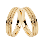 Par de Alianças Stelle em Ouro Amarelo 18k - 4,5mm