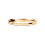 Par de Alianças Reta com Friso em Ouro Amarelo 18k - 2mm