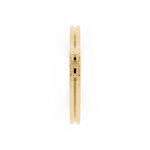 Par de Alianças Reta com Friso em Ouro Amarelo 18k - 2mm