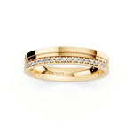 Par de Alianças Fiore em Ouro Amarelo 18k - 4mm