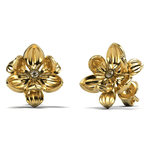 Brinco Magnólia em Ouro Amarelo 18k com Diamante