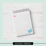 Miolo para bloquinho - Borboleta