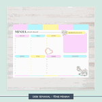 Desk Planner Tênis Menina