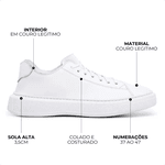 Tênis Guitte Arpoador All White Couro Legítimo 