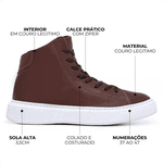 Bota Guitte Arpoador Café Couro Legítimo 