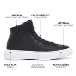 Bota Guitte Arpoador Preto Couro Legítimo