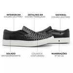 Sapato Loafer Guitte Iate Trisse Preto Couro Legítimo