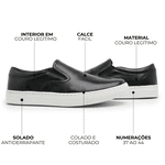 Sapato Loafer Guitte Iate Preto Couro Legítimo